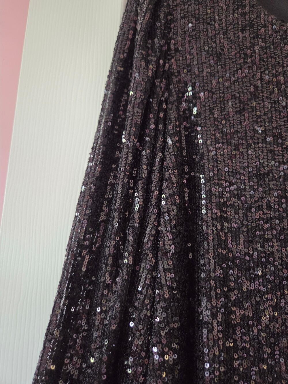 Cable & Gauge Womens Black Sequin Scoop Neck Long Sleeve Top Size 3x NWT - Picture 3 of 6